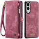 CaseMe 008 Samsung Galaxy S25 Edge Hoesje 2-in-1 Book Case en Back Cover Rood