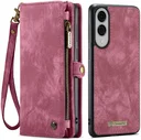 CaseMe 008 Samsung Galaxy S25 Edge Hoesje 2-in-1 Book Case en Back Cover Rood