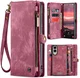 CaseMe 008 Samsung Galaxy S25 Edge Hoesje 2-in-1 Book Case en Back Cover Rood afbeelding 2