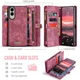 CaseMe 008 Samsung Galaxy S25 Edge Hoesje 2-in-1 Book Case en Back Cover Rood afbeelding 3