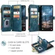 CaseMe C30 Samsung Galaxy S25 Edge Hoesje Pasjeshouder Book Case Blauw afbeelding 3