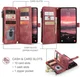 CaseMe C30 Samsung Galaxy S25 Edge Hoesje Pasjeshouder Book Case Rood afbeelding 3