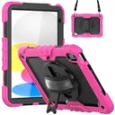 Apple iPad 11 (2025) / 10.9 (2022) Hoes met Screen Protector en Handriem Roze