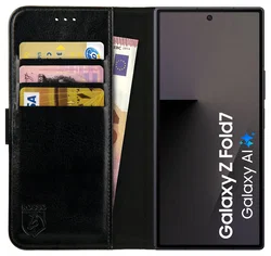 Rosso Element Samsung Galaxy Z Fold 7 Hoesje Book Case Wallet Zwart afbeelding