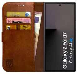 Rosso Element Samsung Galaxy Z Fold 7 Hoesje Book Case Wallet Bruin afbeelding