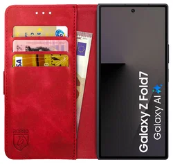 Rosso Element Samsung Galaxy Z Fold 7 Hoesje Book Case Wallet Rood afbeelding