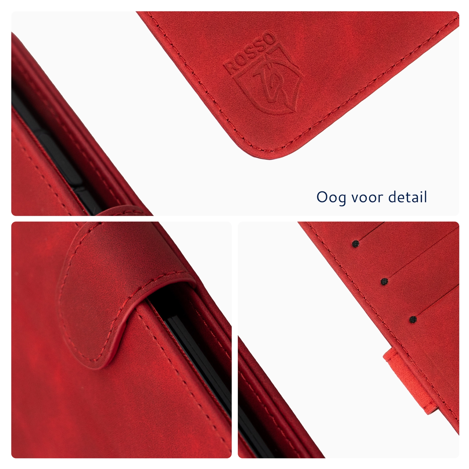 Rosso Element Samsung Galaxy Z Fold 7 Hoesje Book Case Wallet Rood afbeelding 2