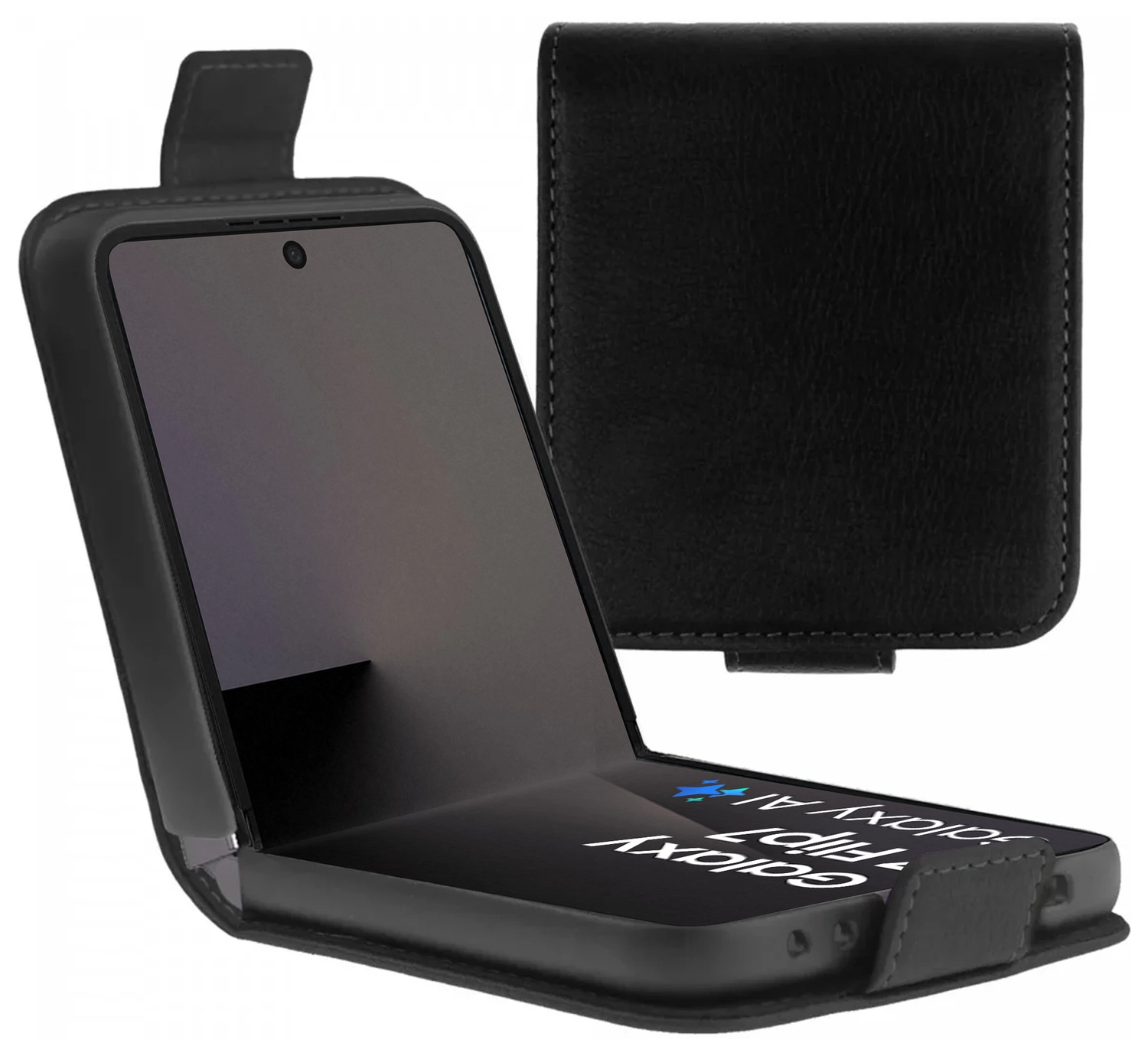 Rosso Element Samsung Galaxy Z Flip 7 Hoesje Book Case Wallet Zwart afbeelding 1