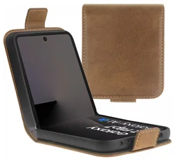Rosso Element Samsung Galaxy Z Flip 7 Hoesje Book Case Wallet Bruin afbeelding