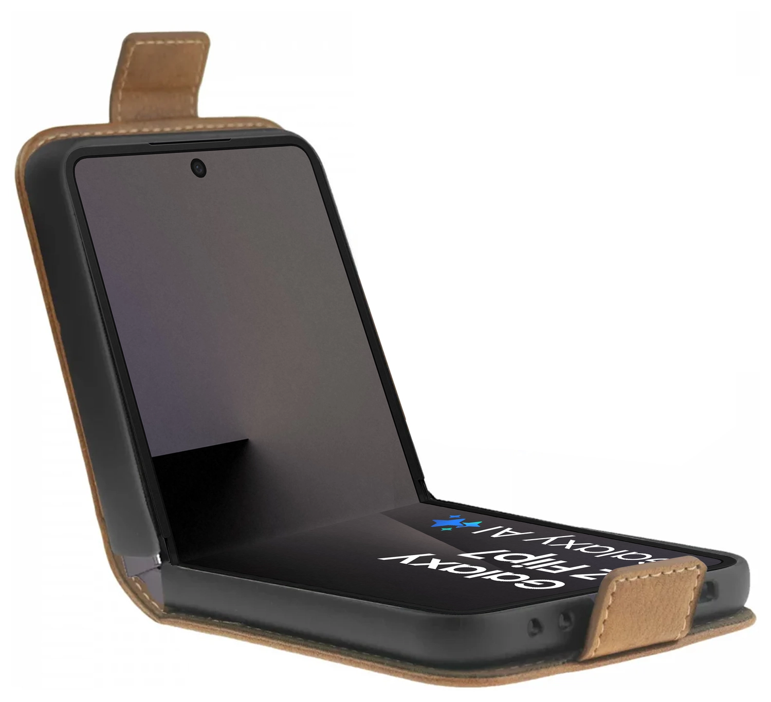 Rosso Element Samsung Galaxy Z Flip 7 Hoesje Book Case Wallet Bruin afbeelding 3