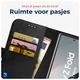 Rosso Deluxe Samsung Galaxy Z Fold 7 Hoesje Echt Leer Book Case Zwart afbeelding 7