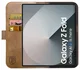 Rosso Deluxe Samsung Galaxy Z Fold 7 Hoesje Echt Leer Book Case Bruin afbeelding 2