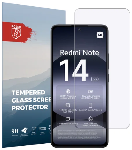 Rosso Xiaomi Redmi Note 14 5G 9H Tempered Glass Screen Protector afbeelding 1