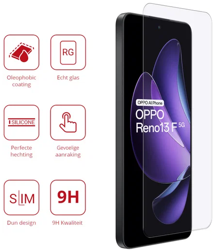 Rosso Oppo Reno 13 F 9H Tempered Glass Screen Protector afbeelding 2