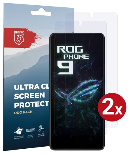 Rosso Asus ROG Phone 9 / 9 Pro Screen Protector Case Friendly Folie Duo Pack afbeelding 1