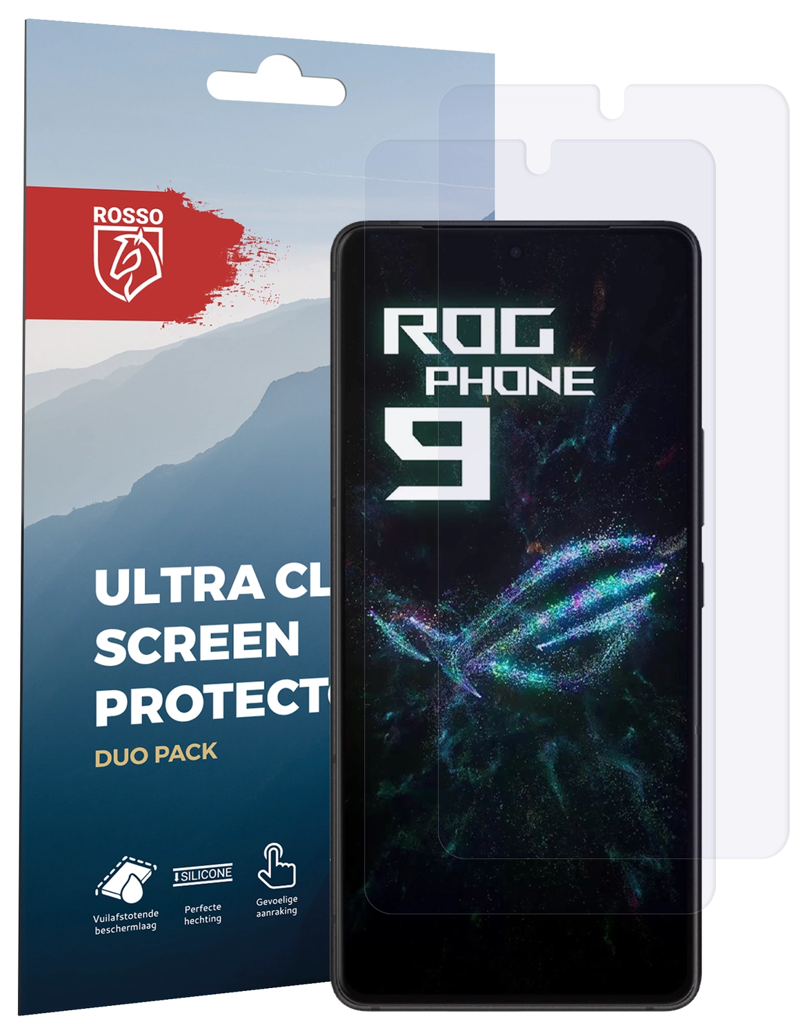 Rosso Asus ROG Phone 9 / 9 Pro Screen Protector Case Friendly Folie Duo Pack afbeelding 8