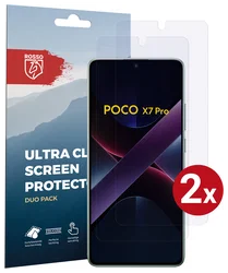 Rosso Xiaomi Poco X7 Pro Screen Protector Case Friendly Folie Duo Pack afbeelding