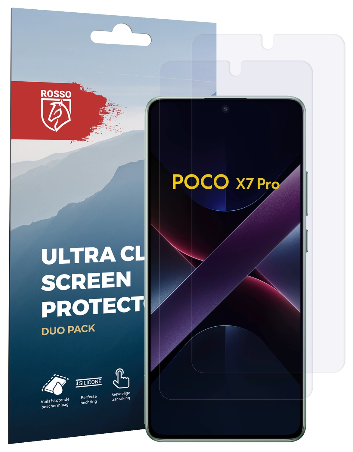 Rosso Xiaomi Poco X7 Pro Screen Protector Case Friendly Folie Duo Pack afbeelding 7
