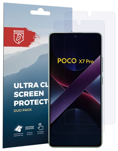 Rosso Xiaomi Poco X7 Pro Screen Protector Case Friendly Folie Duo Pack afbeelding 7