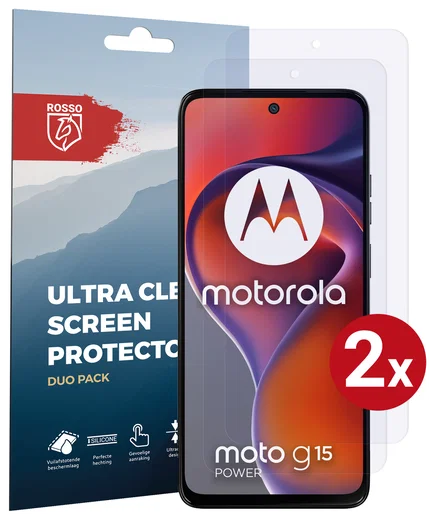 Rosso Motorola Moto G15 / G15 Power Screen Protector Folie Duo Pack afbeelding 1