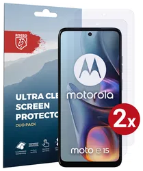 Rosso Motorola Moto E15 Screen Protector Case Friendly Folie Duo Pack afbeelding