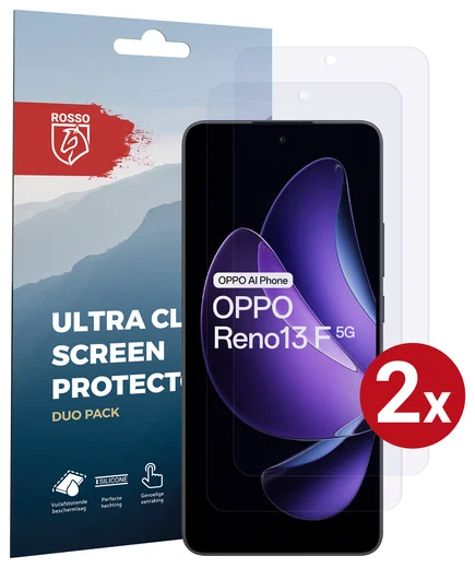 Rosso Oppo Reno 13 F Screen Protector Case Friendly Folie Duo Pack afbeelding 1