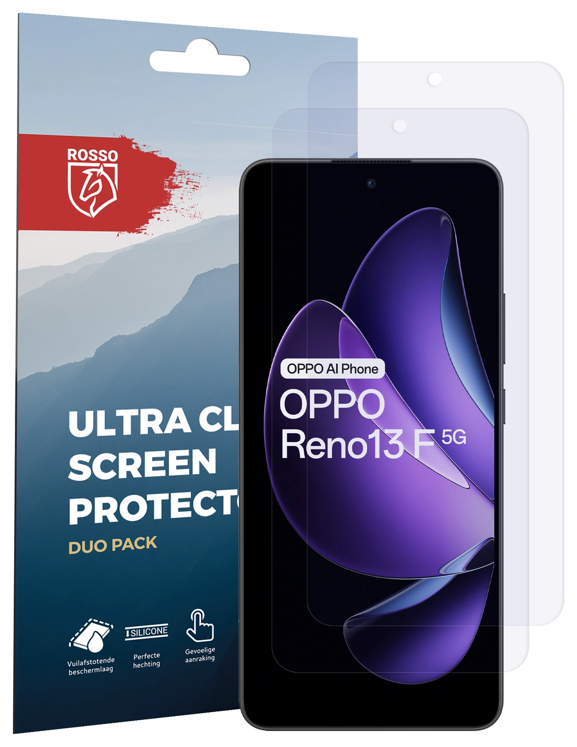 Rosso Oppo Reno 13 F Screen Protector Case Friendly Folie Duo Pack afbeelding 8