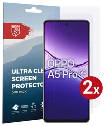 Rosso Oppo A5 Pro Screen Protector Case Friendly Folie Duo Pack afbeelding