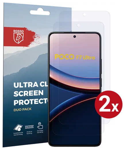 Rosso Xiaomi Poco F7 Ultra Screen Protector Case Friendly Folie Duo Pack afbeelding 1