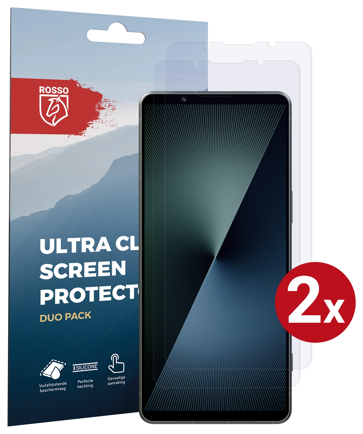 Rosso Sony Xperia 1 VII Screen Protector Case Friendly Folie Duo Pack afbeelding 1