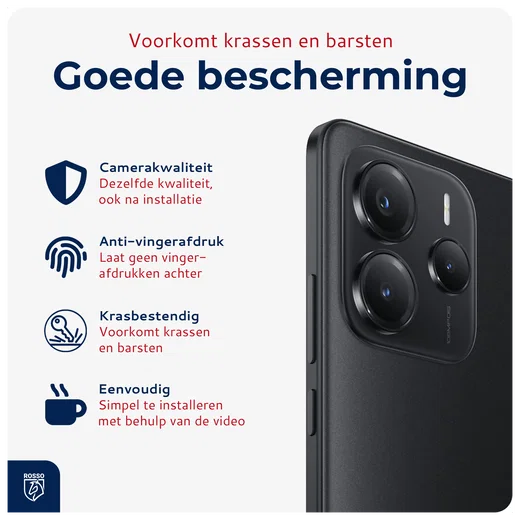 Rosso Xiaomi Redmi Note 14 5G Camera Lens Protector Transparant afbeelding 4