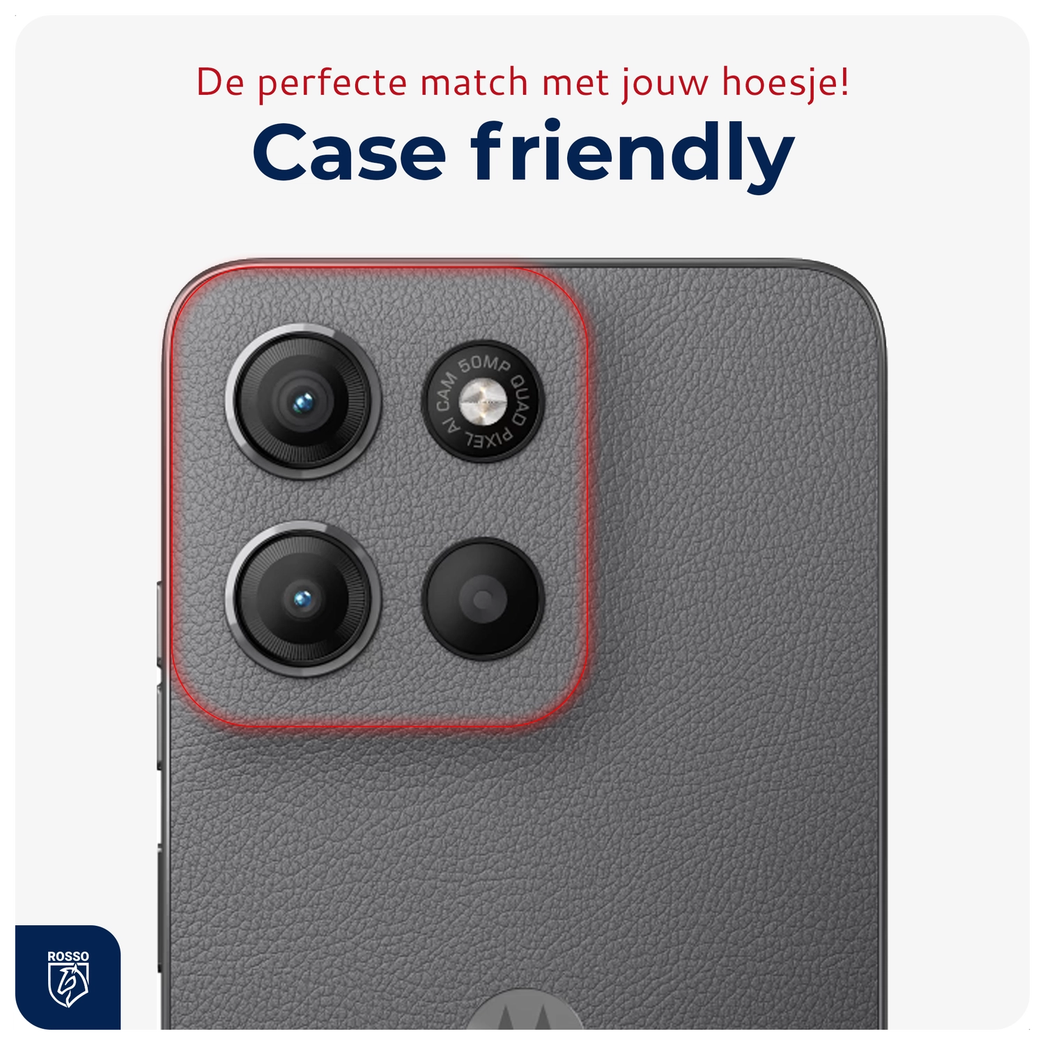 Rosso Motorola Moto G15 / G15 Power Camera Lens Protector Transparant afbeelding 7