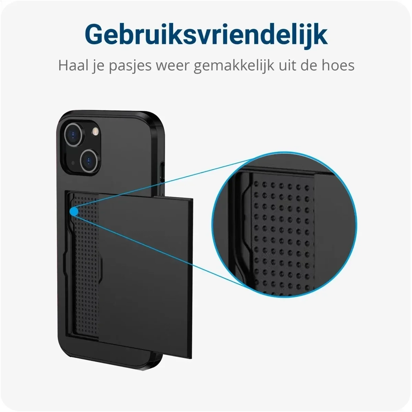 Samsung Galaxy A16 Hoesje met Slider Kaarthouder Back Cover Zwart afbeelding 9