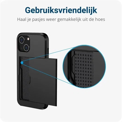 Samsung Galaxy A16 Hoesje met Slider Kaarthouder Back Cover Zwart afbeelding 9