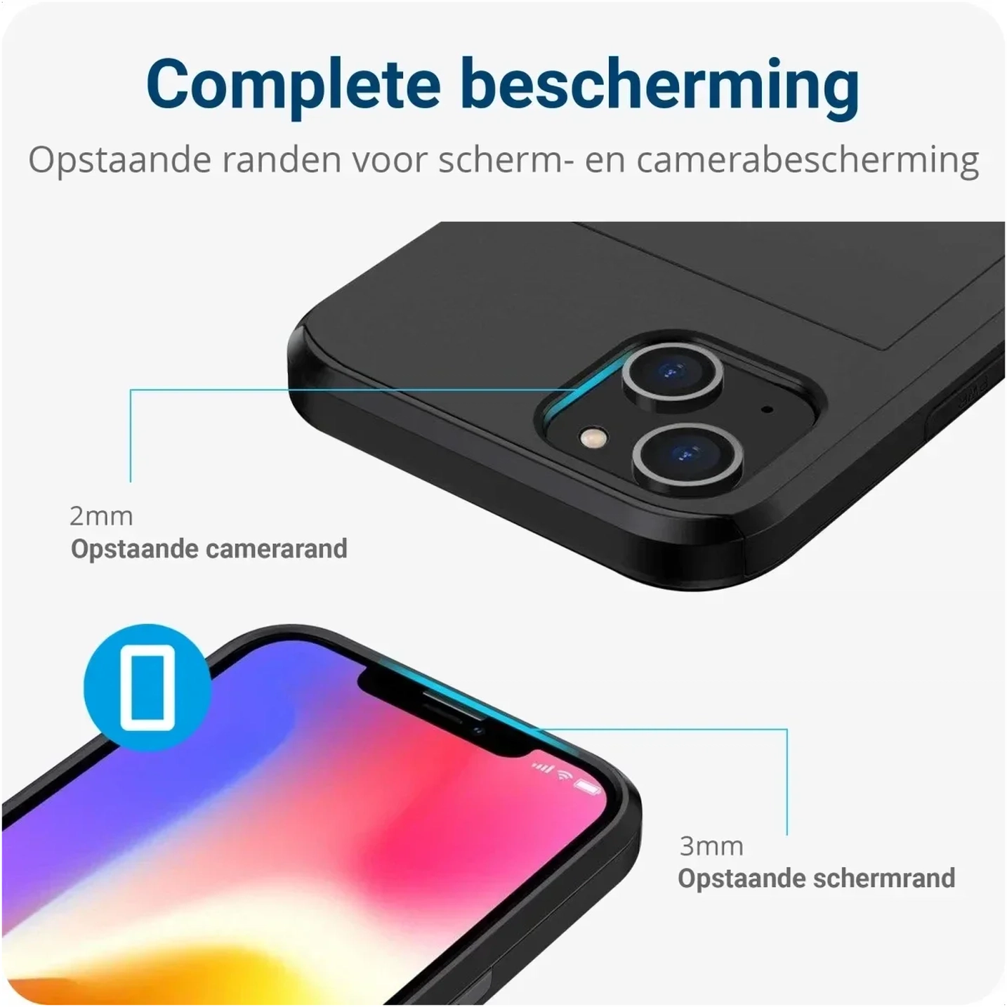Samsung Galaxy A16 Hoesje met Slider Kaarthouder Back Cover Zwart afbeelding 10
