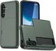 Samsung Galaxy A16 Hoesje met Slider Kaarthouder Back Cover Groen