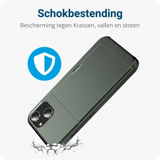 Samsung Galaxy A16 Hoesje met Slider Kaarthouder Back Cover Groen afbeelding 4