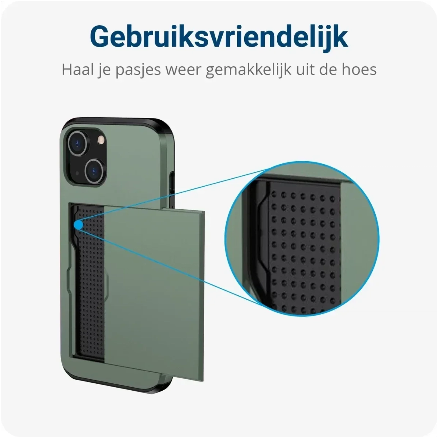 Samsung Galaxy A16 Hoesje met Slider Kaarthouder Back Cover Groen afbeelding 9