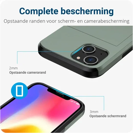 Samsung Galaxy A16 Hoesje met Slider Kaarthouder Back Cover Groen afbeelding 11