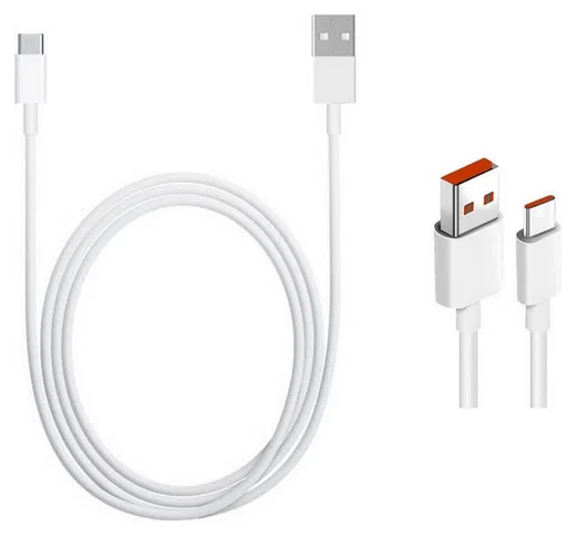 Originele Xiaomi USB-A naar USB-C Kabel 6A 1M Wit afbeelding 6