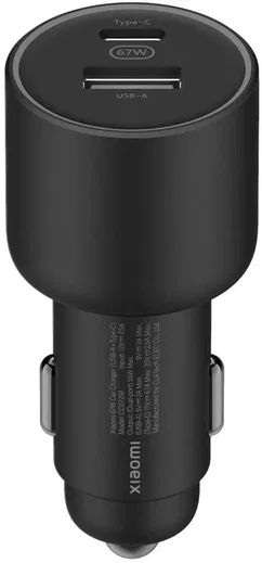 Originele Xiaomi 67W Auto Snellader USB-A / USB-C Poort Fast Charge Zwart afbeelding 1