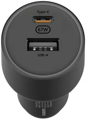 Originele Xiaomi 67W Auto Snellader USB-A / USB-C Poort Fast Charge Zwart afbeelding 2