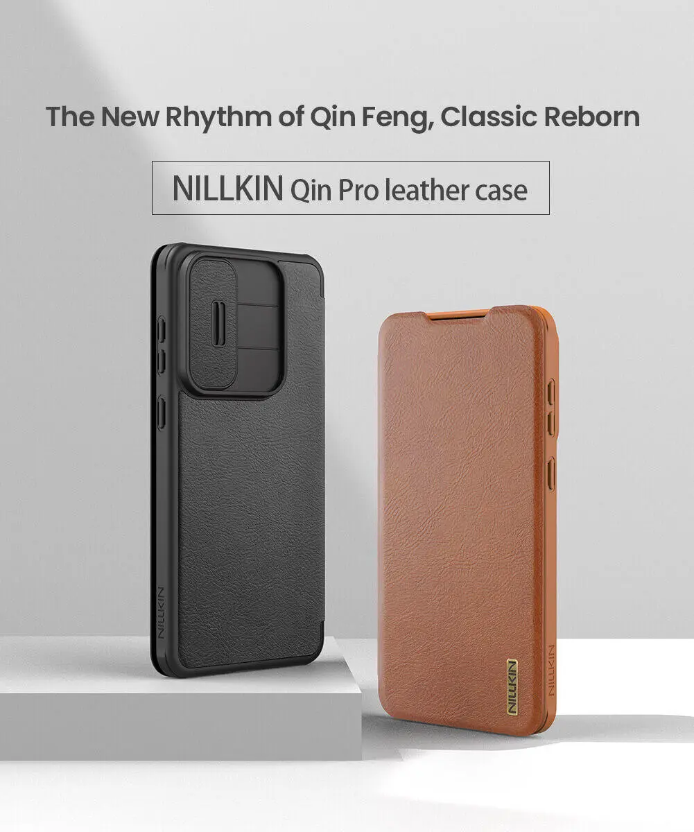 Nillkin Qin Pro Samsung Galaxy S25 Edge Hoesje Book Case met Camera Slider Zwart afbeelding 7