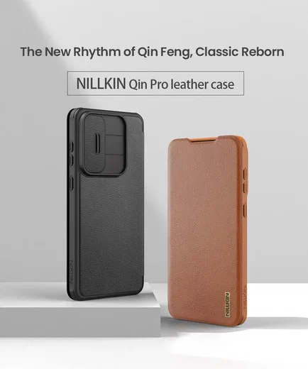 Nillkin Qin Pro Samsung Galaxy S25 Edge Hoesje Book Case met Camera Slider Zwart afbeelding 7