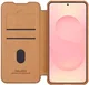 Nillkin Qin Pro Samsung Galaxy S25 Edge Hoesje Book Case met Camera Slider Bruin afbeelding 1