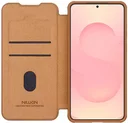 Nillkin Qin Pro Samsung Galaxy S25 Edge Hoesje Book Case met Camera Slider Bruin