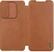 Nillkin Qin Pro Samsung Galaxy S25 Edge Hoesje Book Case met Camera Slider Bruin afbeelding 2