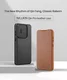 Nillkin Qin Pro Samsung Galaxy S25 Edge Hoesje Book Case met Camera Slider Bruin afbeelding 7