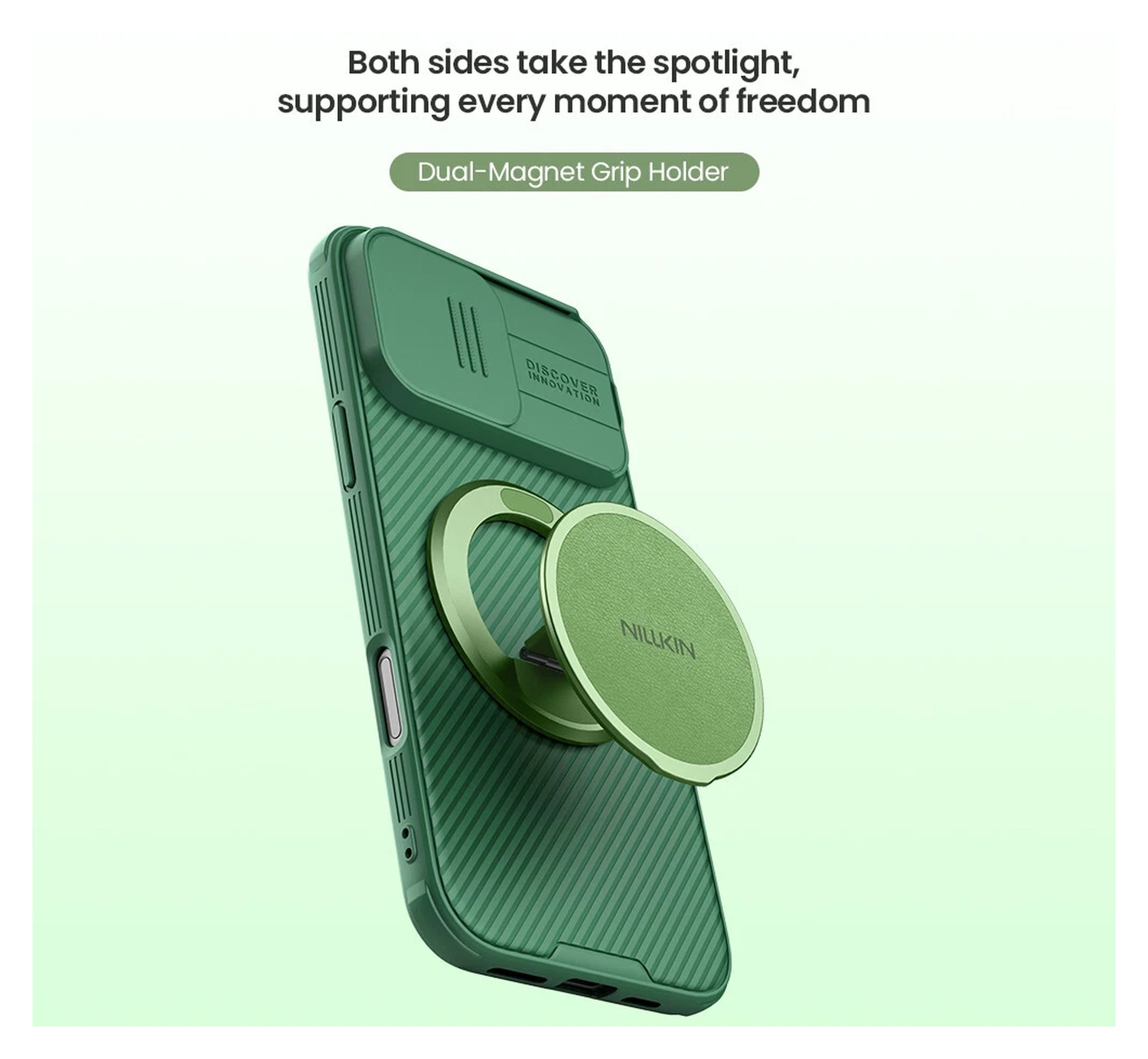 Nillkin Magnetische MagSafe Grip Houder Standaard Zwart afbeelding 4