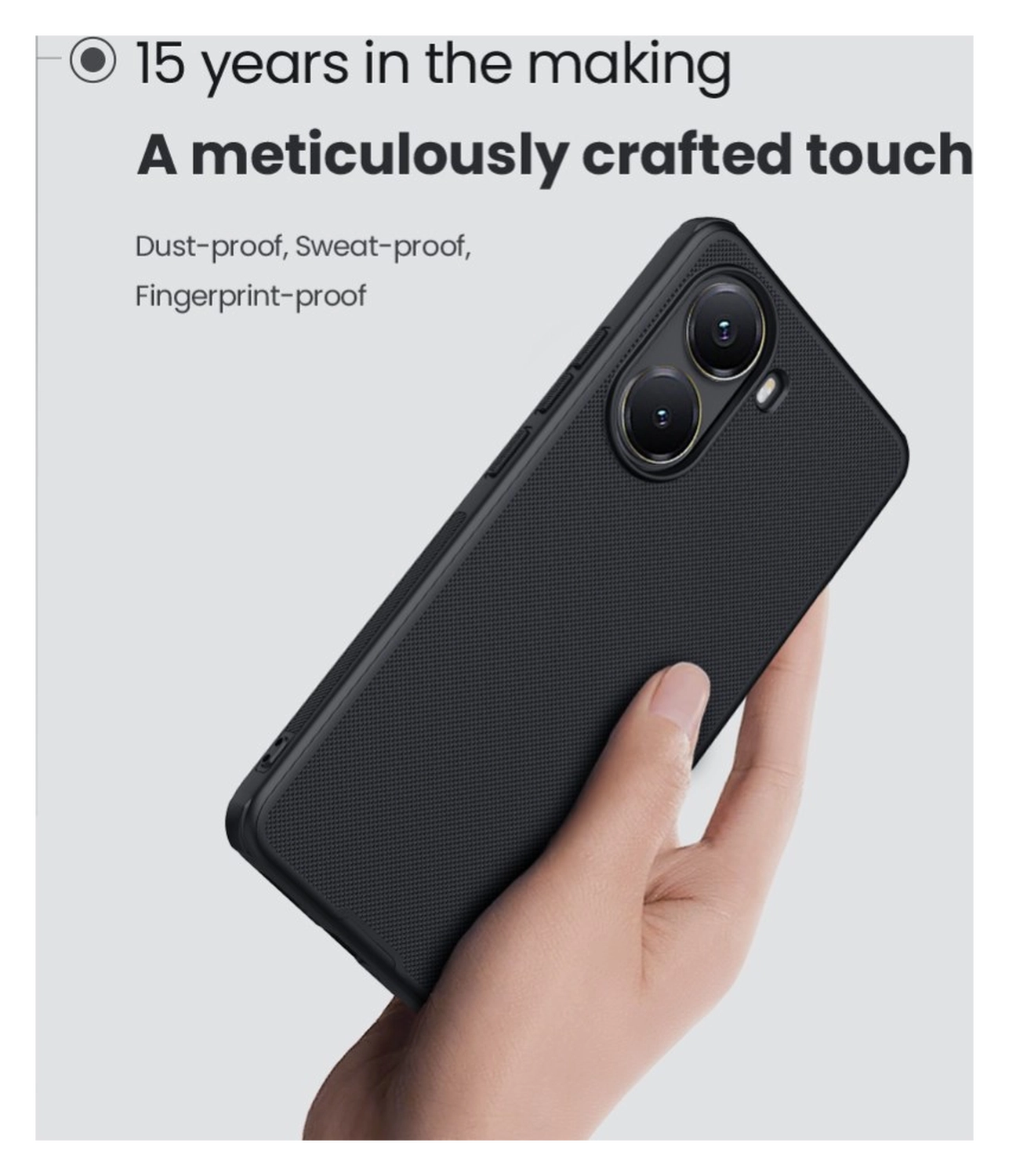 Nillkin Frosted Shield Xiaomi Poco F7 Pro Hoesje MagSafe Back Cover Zwart afbeelding 5